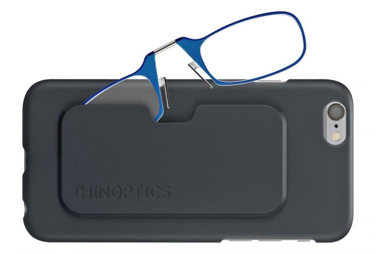 ThinOPTICS Phone Case Tiny Thin Reading Glasses - Folding Reading glasses inside iPhone case