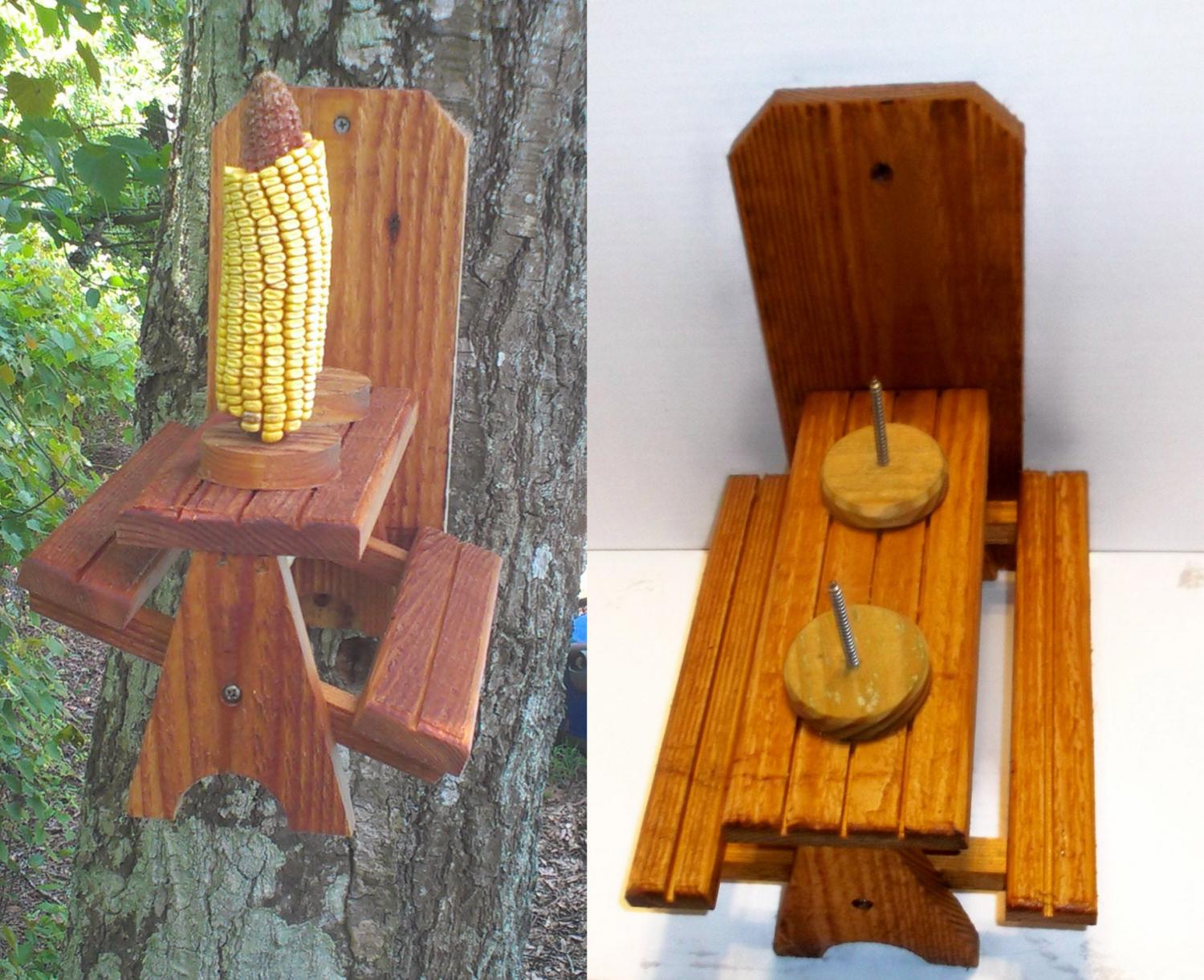 Picnic Table Squirrel Feeder