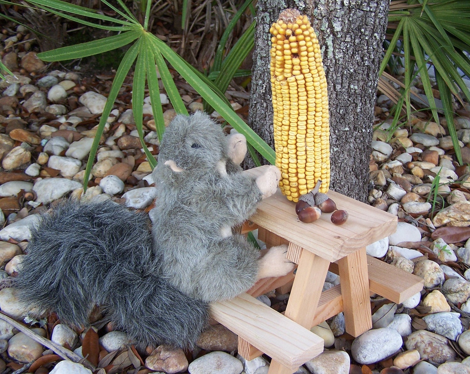 Picnic Table Squirrel Feeder