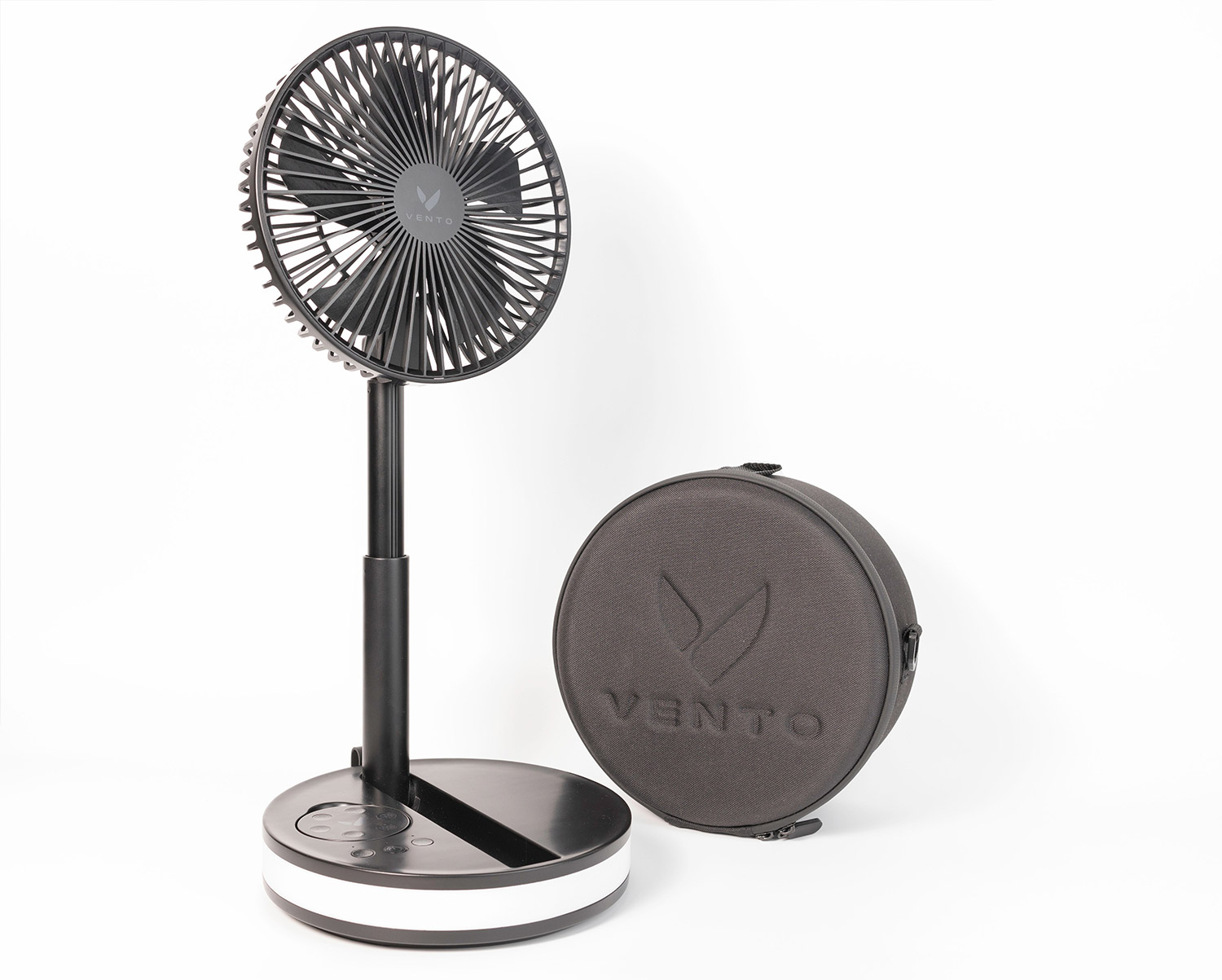 Vento portable folding fan - Battery powered collapsing standing fan