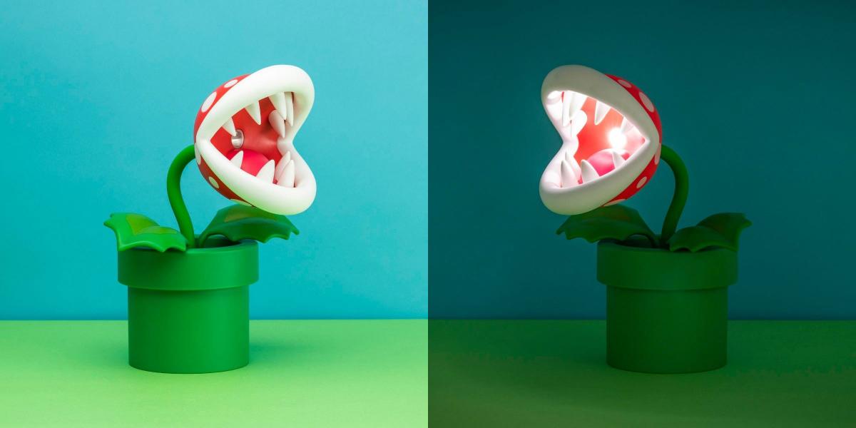 Posable Super Mario Piranha Plant Lamp - Super Mario: Vicious Vegetation Piranha Plant Posable Lamp