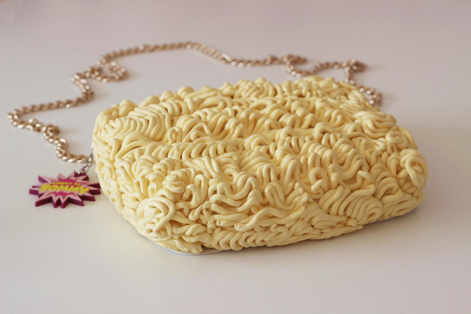 Ramen Noodles Handbag - Asian noodles clutch purse