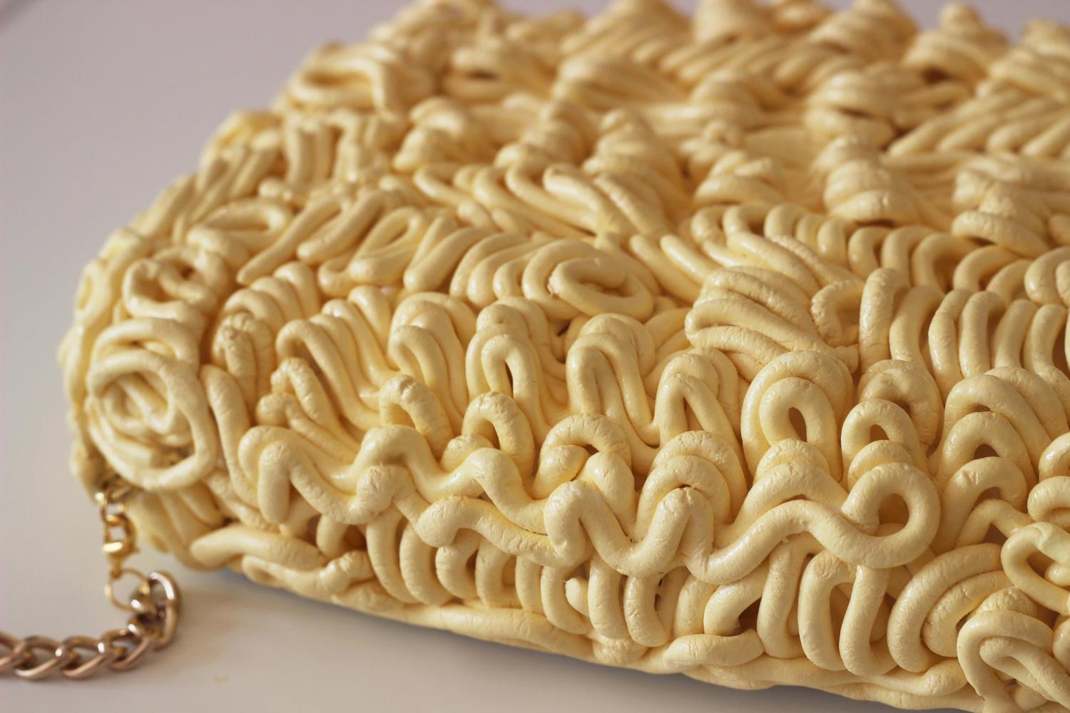 Ramen Noodles Handbag - Asian noodles clutch purse