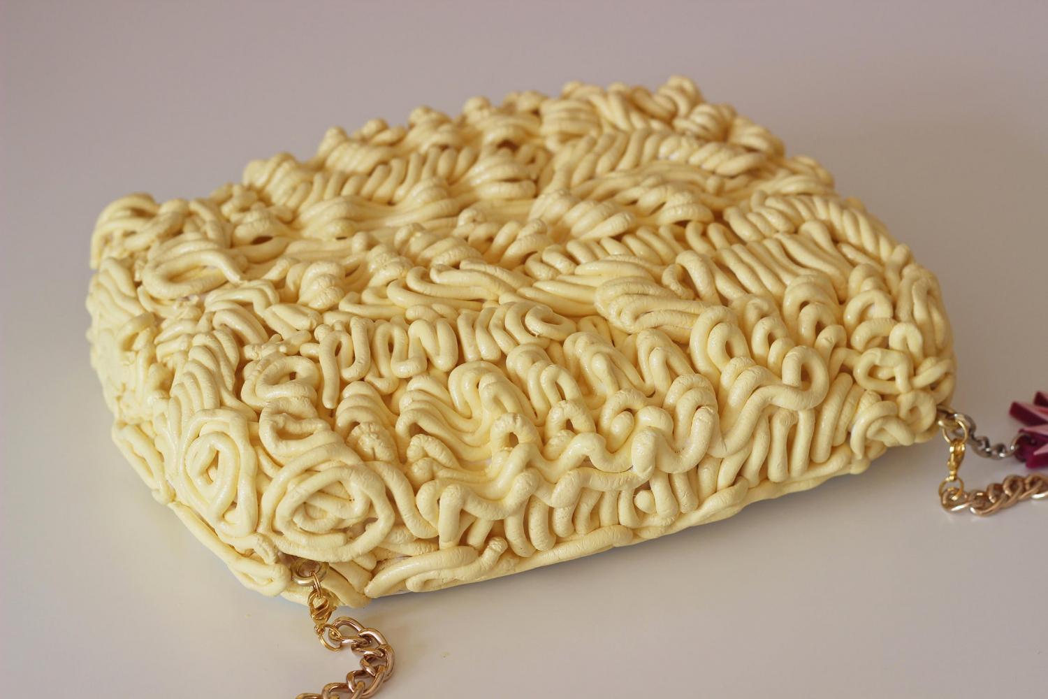 Ramen Noodles Handbag - Asian noodles clutch purse
