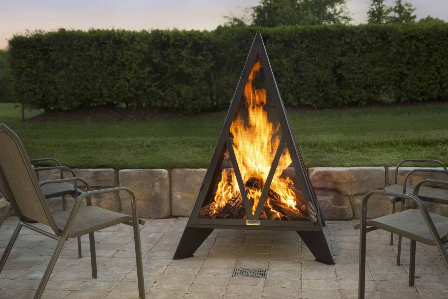 Pyramid Bonfire Pit outdoor fireplace