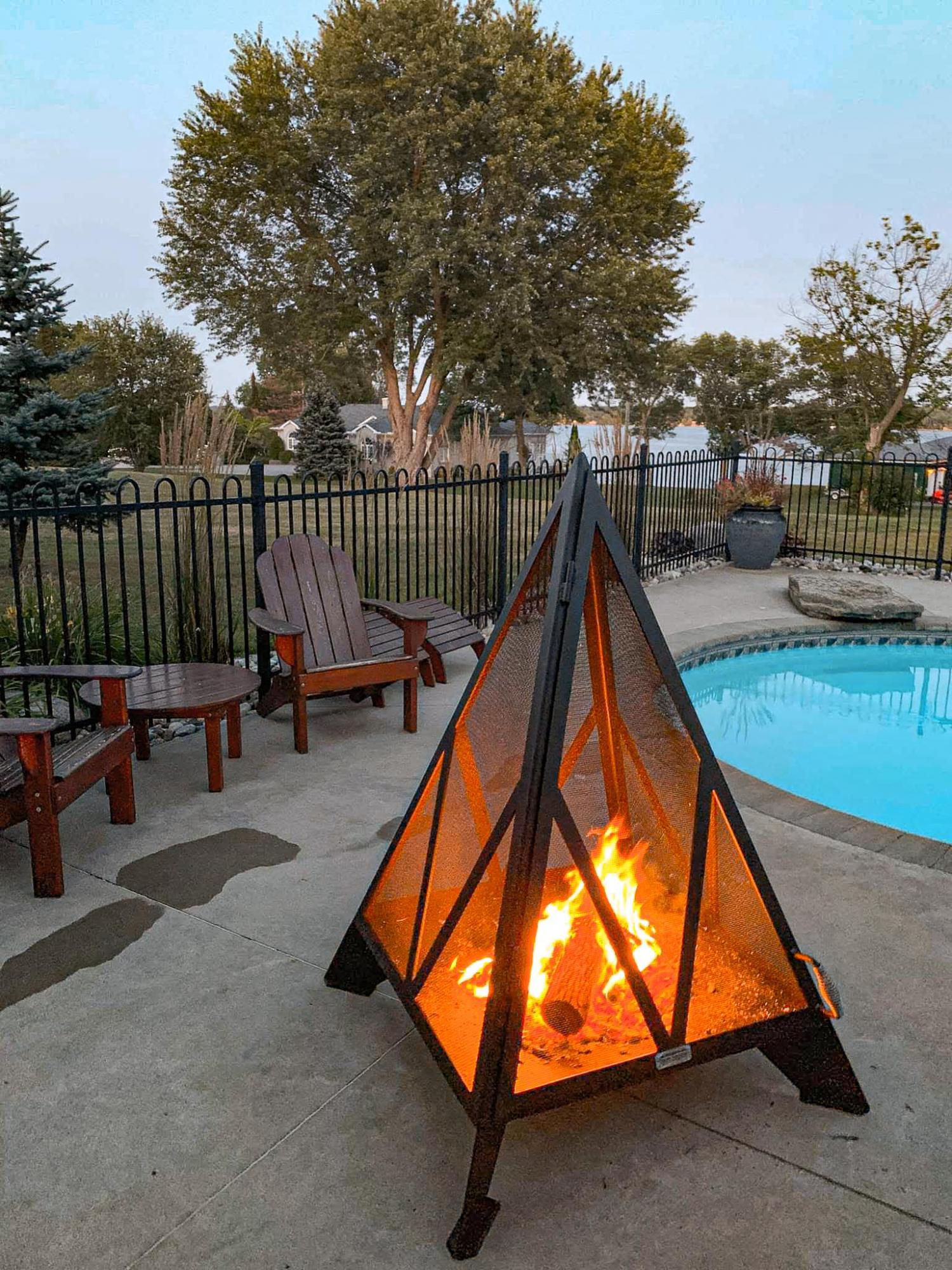 Pyramid Bonfire Pit outdoor fireplace