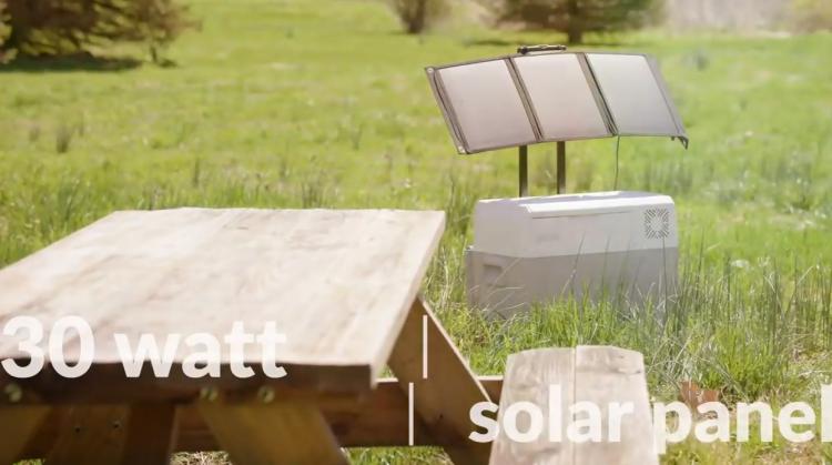 Solar powered cooler - portable refrigerator with solar panels - Gosun chill portable solar cooler