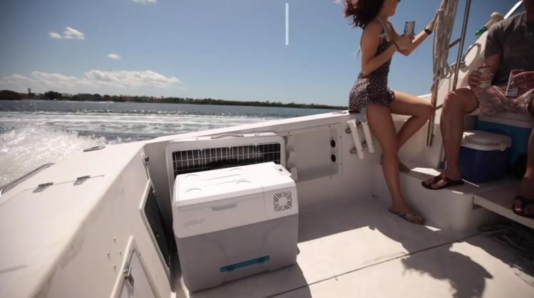 Solar powered cooler - portable refrigerator with solar panels - Gosun chill portable solar cooler