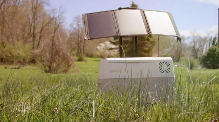 Solar powered cooler - portable refrigerator with solar panels - Gosun chill portable solar cooler