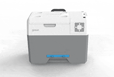 Solar powered cooler - portable refrigerator with solar panels - Gosun chill portable solar cooler