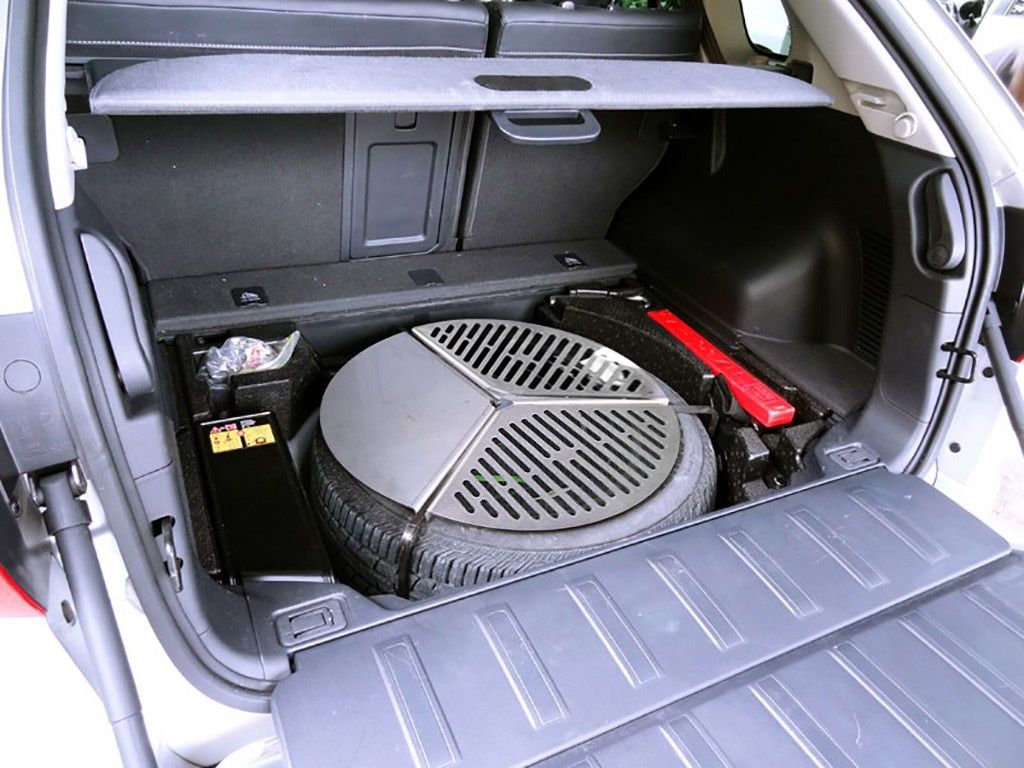 Spare Tire Mount BBQ Camping Grill - Portable tire mount BBQ Grate