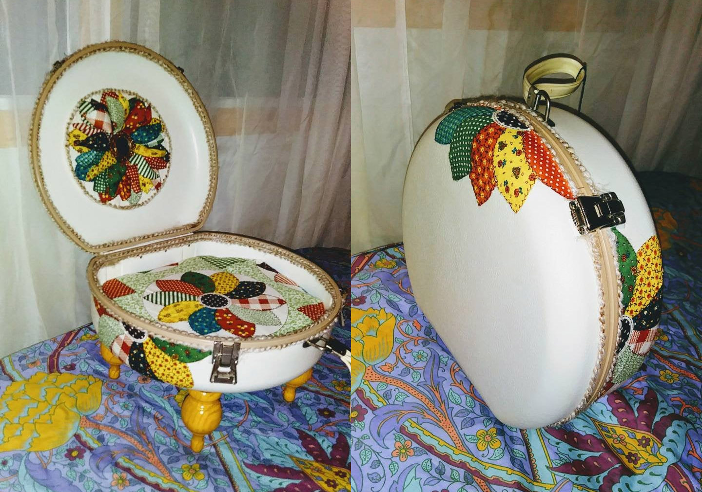 Vintage suitcase cat bed - DIY luggage cat bed