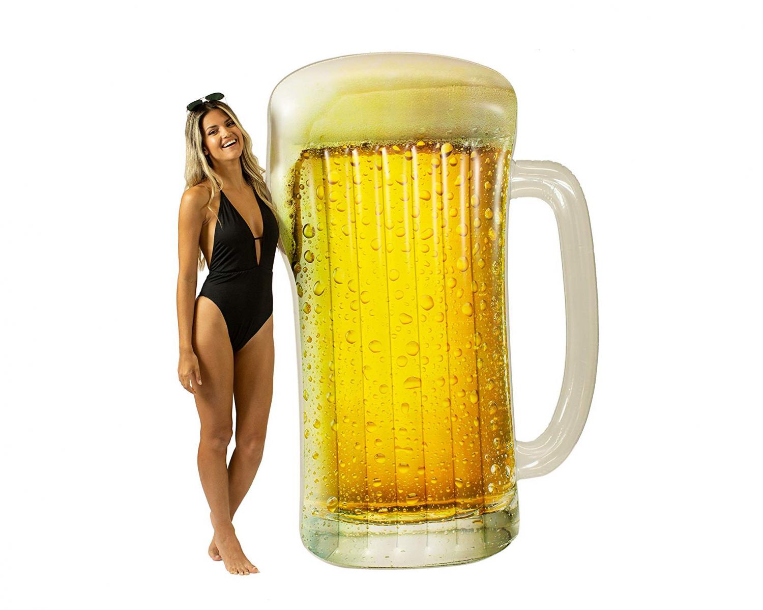Giant Beer Mug Pool Float - Realistic beer glass pool floatie