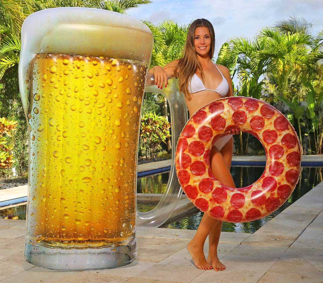Giant Beer Mug Pool Float - Realistic beer glass pool floatie