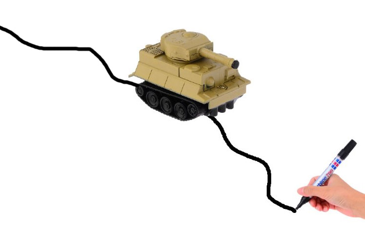 Magic Pen Inductive Tank - Mark Line Following Toy Tank