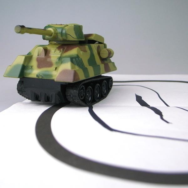 Magic Pen Inductive Tank - Mark Line Following Toy Tank