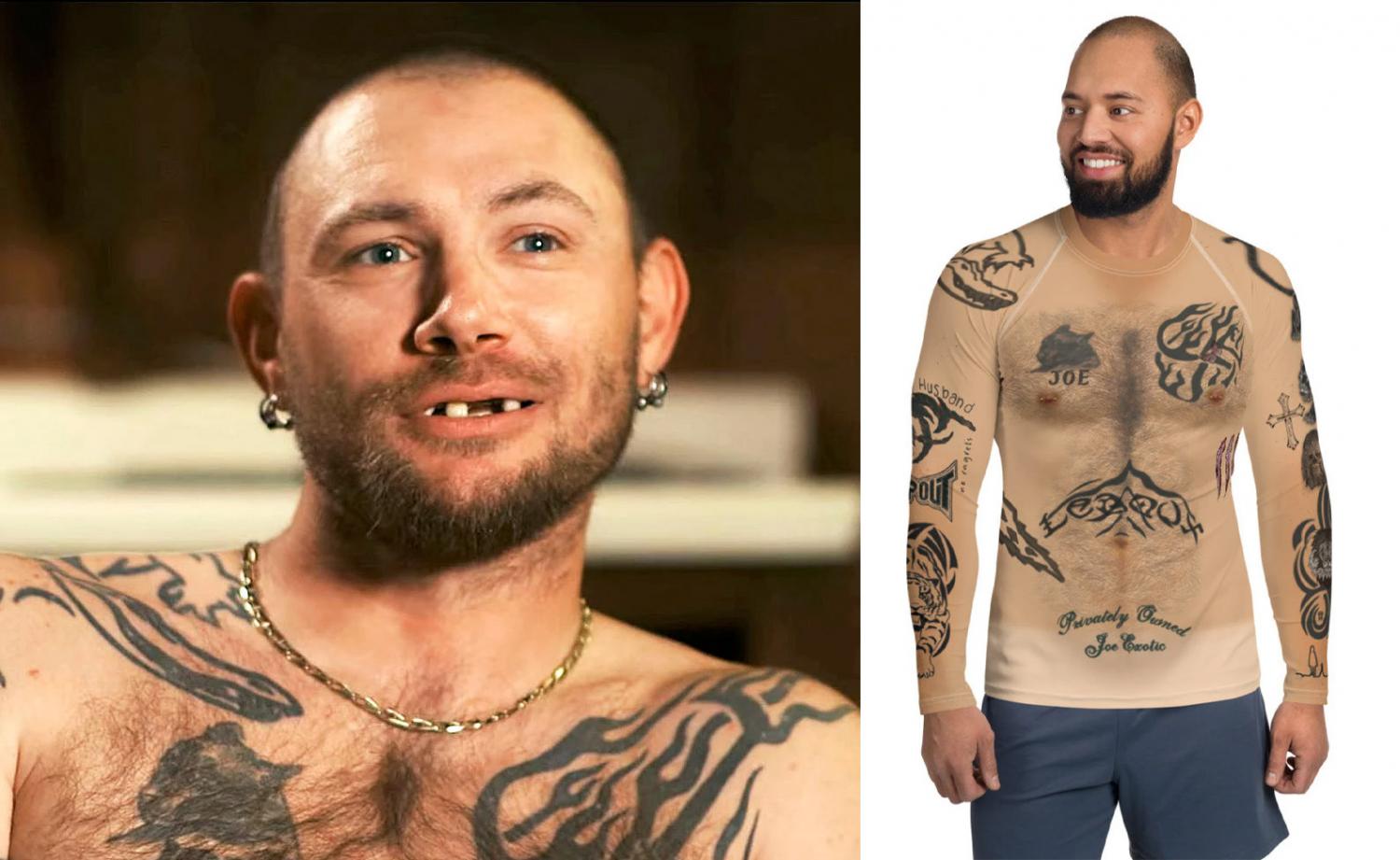 Tattooed Boyfriend Tiger King Costume Cosplay