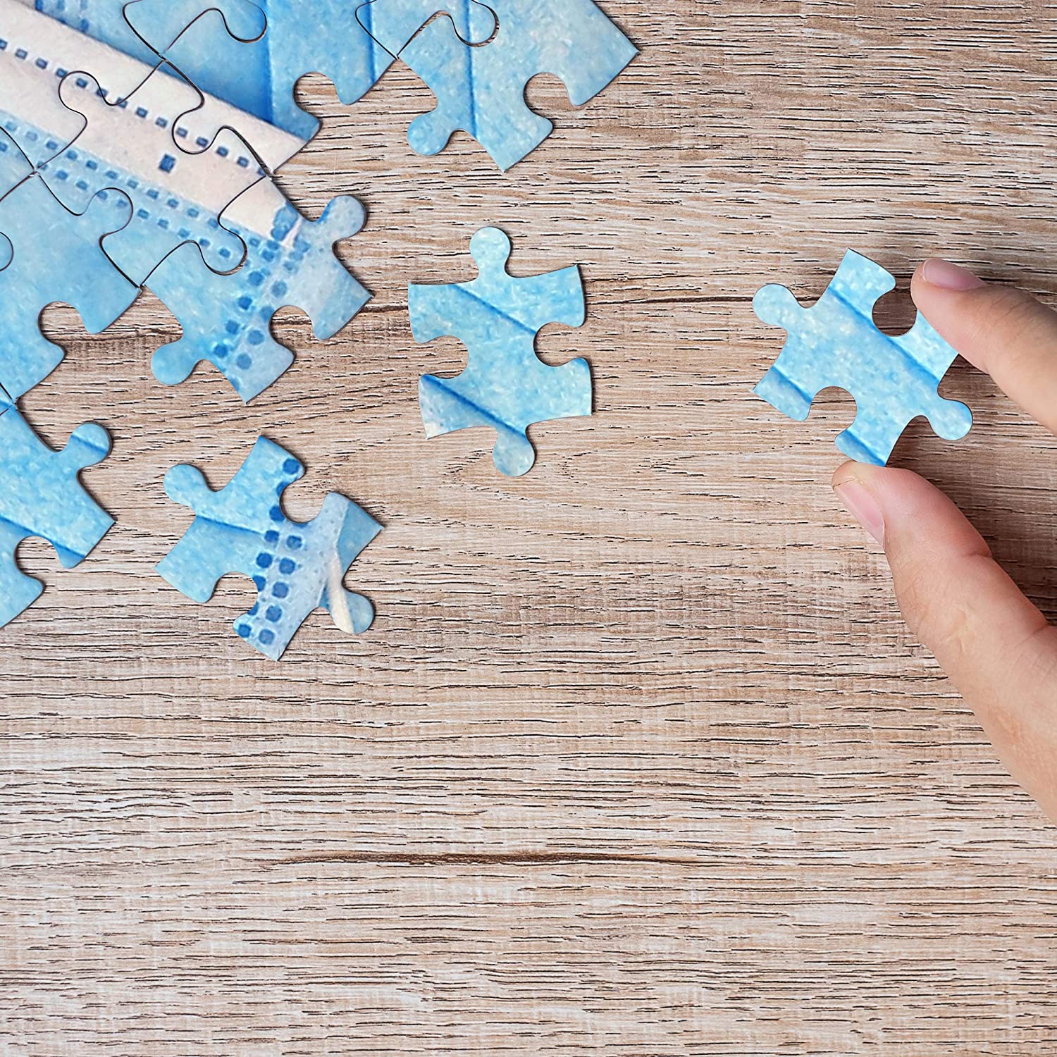 Face Masks Jigsaw Puzzle - Funny Quarantine pandemic puzzle