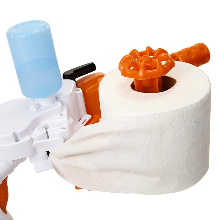 Spitball shooting toy gun - Toilet paper rolls makes 350 clean spitballs - Shoots spitballs over 30 feet