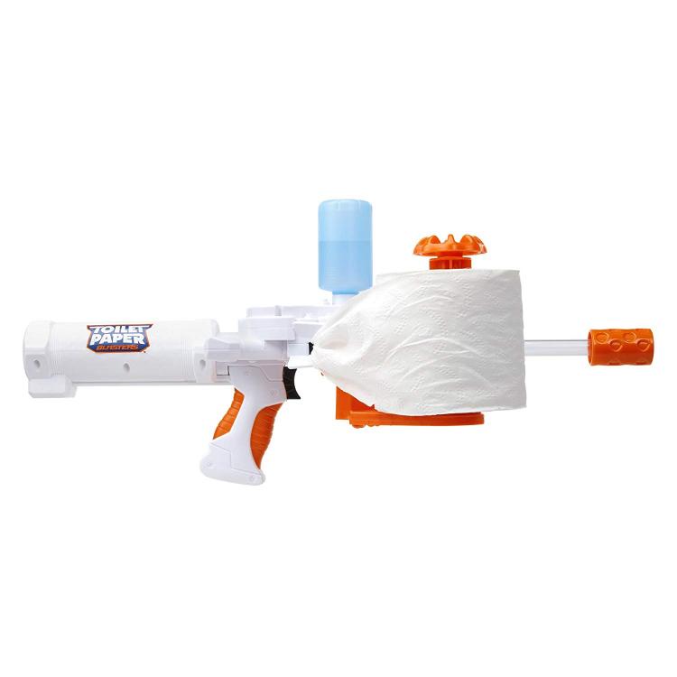 Spitball shooting toy gun - Toilet paper rolls makes 350 clean spitballs - Shoots spitballs over 30 feet