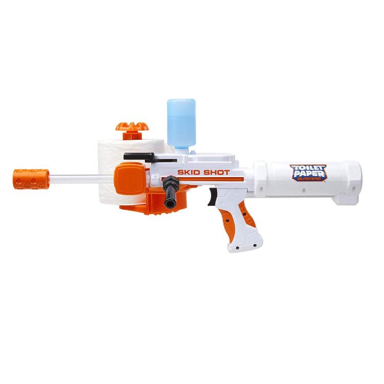 Spitball shooting toy gun - Toilet paper rolls makes 350 clean spitballs - Shoots spitballs over 30 feet