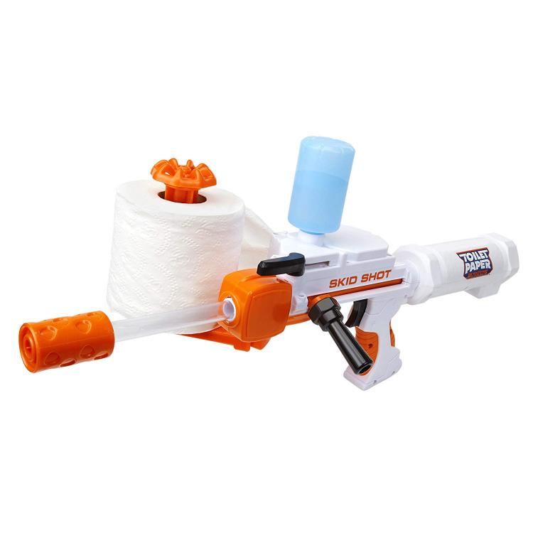 Spitball shooting toy gun - Toilet paper rolls makes 350 clean spitballs - Shoots spitballs over 30 feet