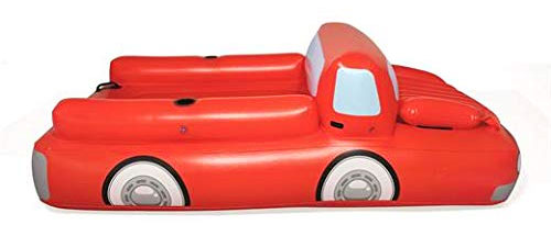 Giant Red pickup Truck Pool Float Has Beer Cooler Under The Hood