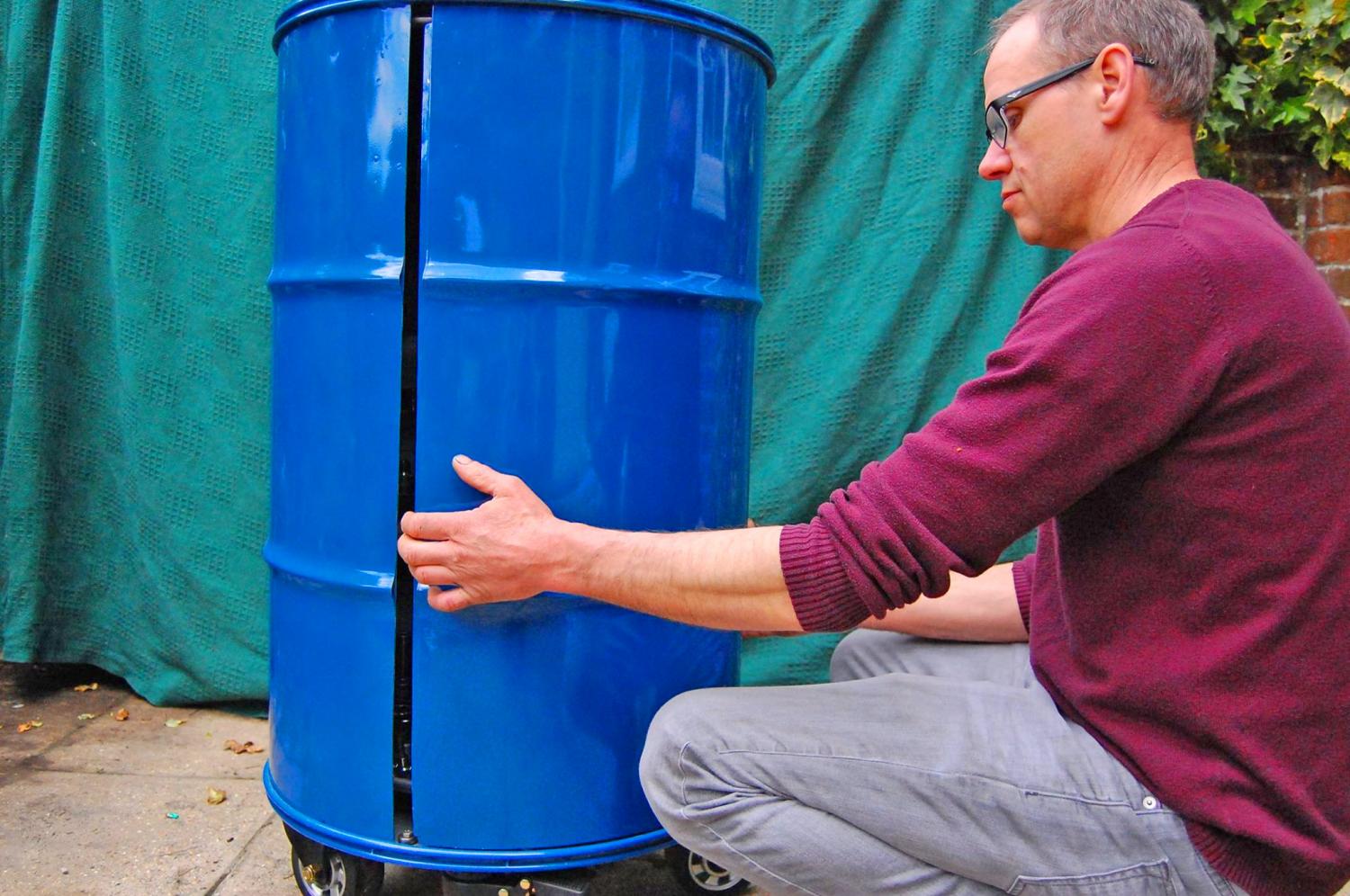 The Ultimate Toolbox - Drum Barrel Toolbox with rotating pegwalls holds tools and socket sets