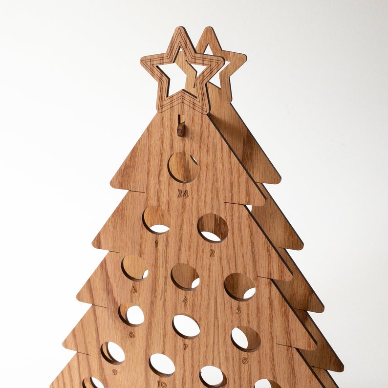 Adult Beer Bottle Christmas Tree Advent Calendar - Wine Bottle Advent Calendar