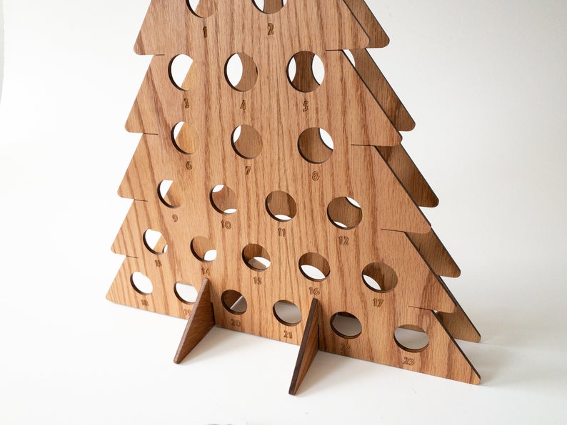 Adult Beer Bottle Christmas Tree Advent Calendar - Wine Bottle Advent Calendar