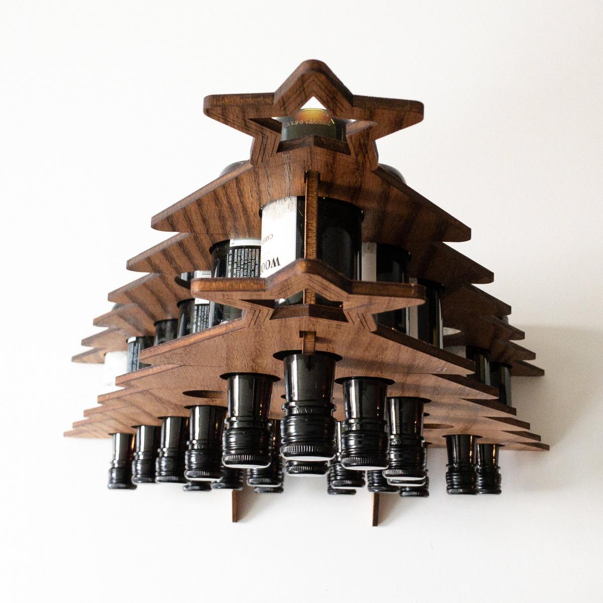 Adult Beer Bottle Christmas Tree Advent Calendar - Wine Bottle Advent Calendar
