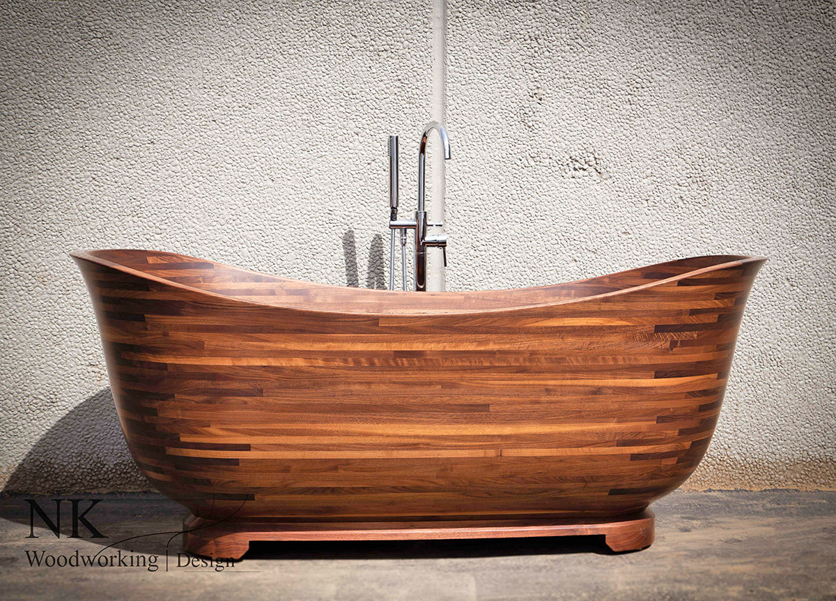 Luxurious Wooden Bathtubs - Shipbuilder wooden bathtubs inspired from ships - NK Woodworking Design