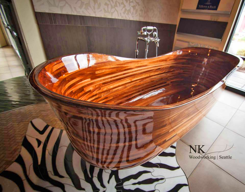 Luxurious Wooden Bathtubs - Shipbuilder wooden bathtubs inspired from ships - NK Woodworking Design