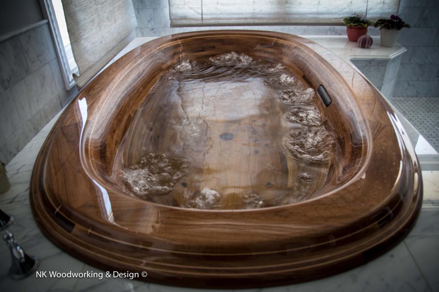 Luxurious Wooden Bathtubs - Shipbuilder wooden bathtubs inspired from ships - NK Woodworking Design