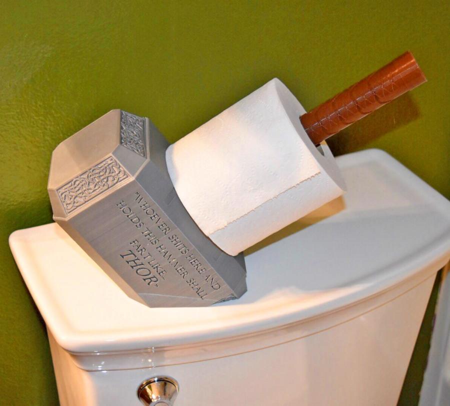 Thor's Hammer Toilet Paper Holder