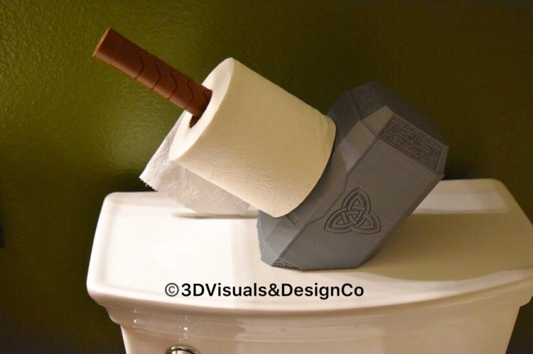 Thor's Hammer Toilet Paper Holder