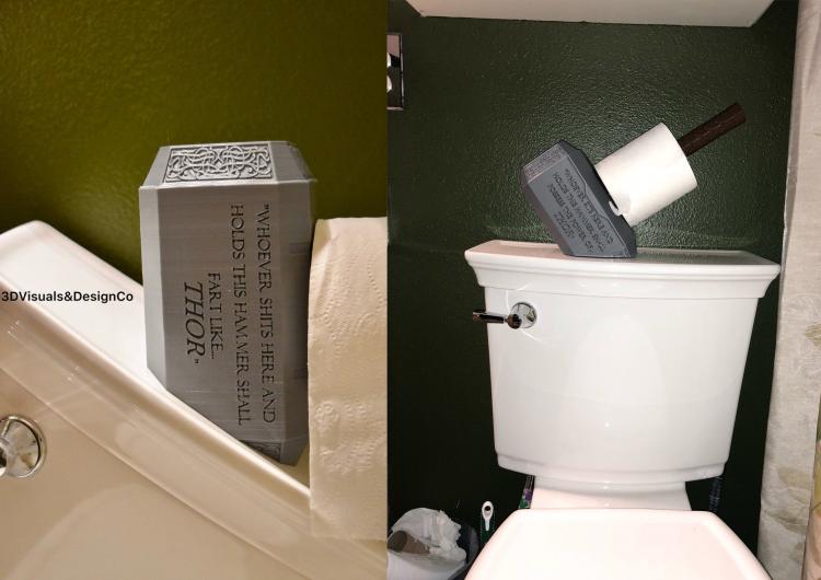 Thor's Hammer Toilet Paper Holder