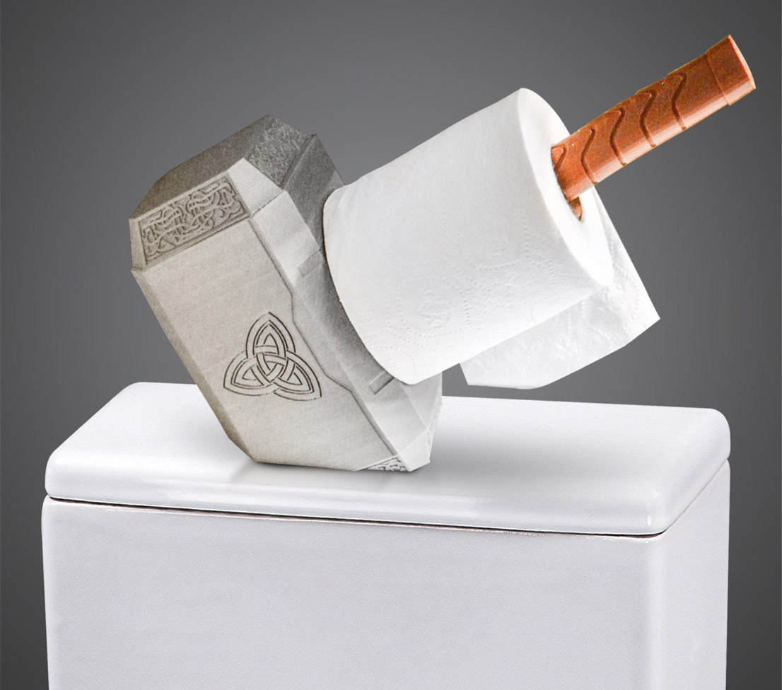 Thor's Hammer Toilet Paper Holder