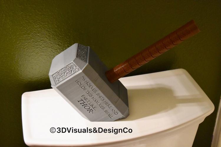 Thor's Hammer Toilet Paper Holder