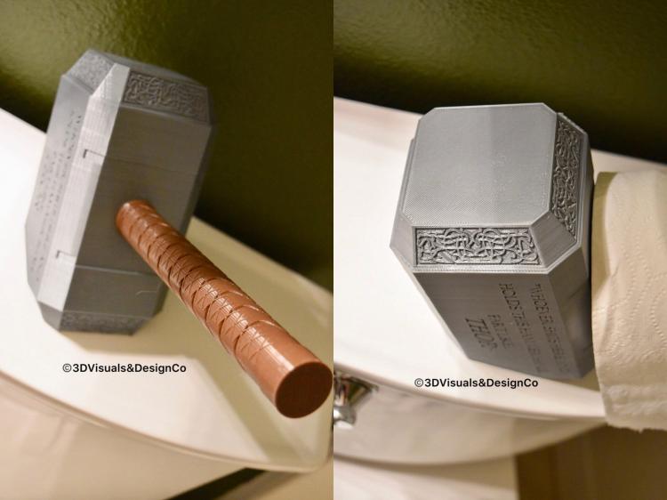 Thor's Hammer Toilet Paper Holder