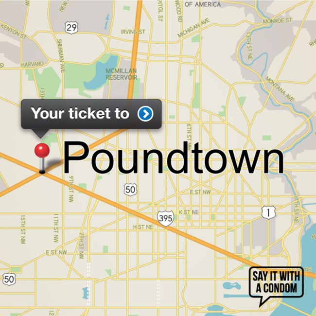 Your Ticket To Poundtown Funny Condom With Map