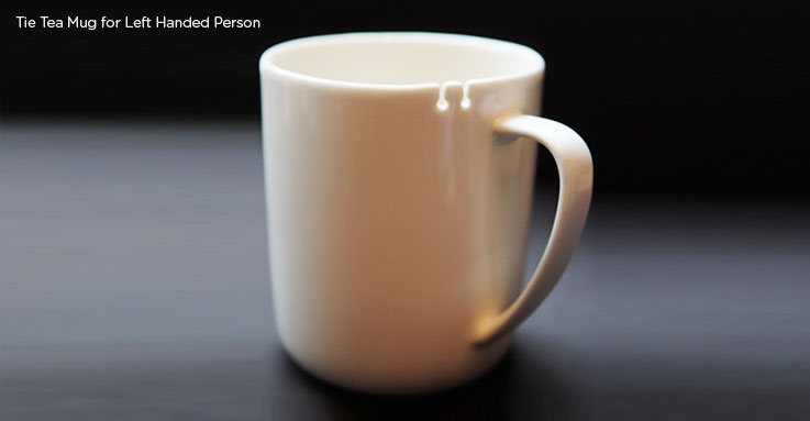 Tie Tea Cup - Wrap tea bag around notch in cup