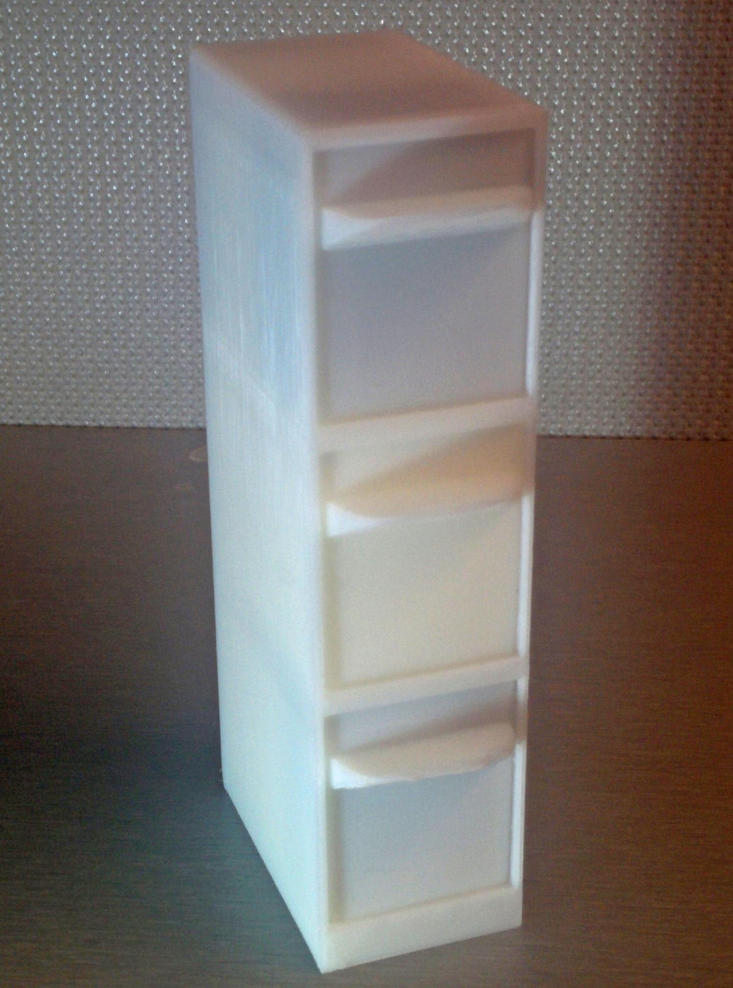Tiny Filing Cabinet For SD Cards - 3D Printed Mini Filing Cabinet that holds micro SD cards