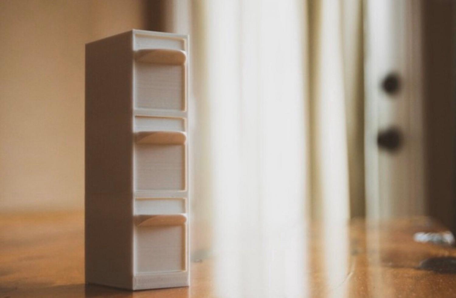 Tiny Filing Cabinet For SD Cards - 3D Printed Mini Filing Cabinet that holds micro SD cards
