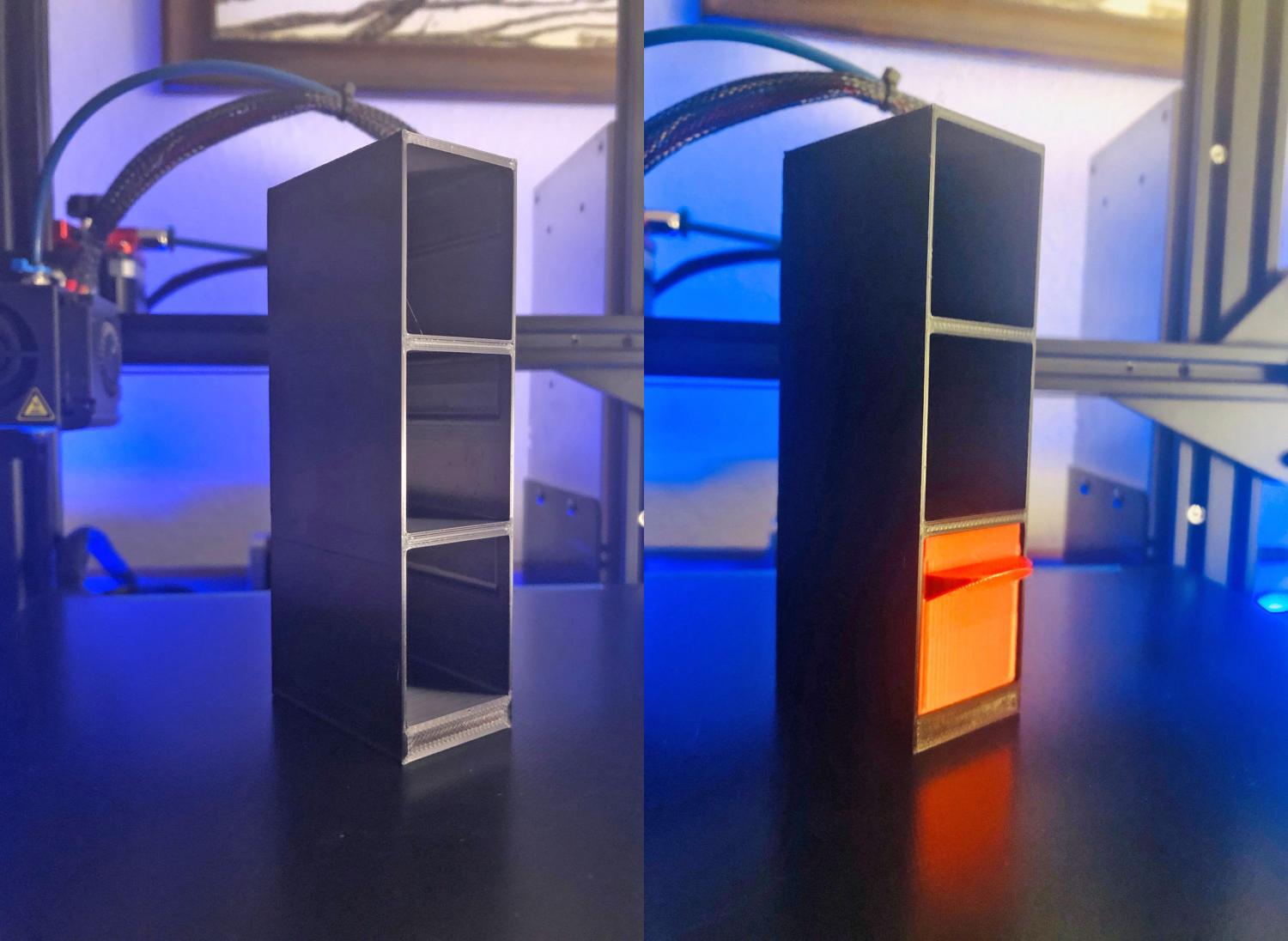 Tiny Filing Cabinet For SD Cards - 3D Printed Mini Filing Cabinet that holds micro SD cards