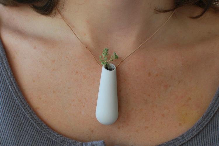 Mini Planter Necklace - Mini succulent necklace planters