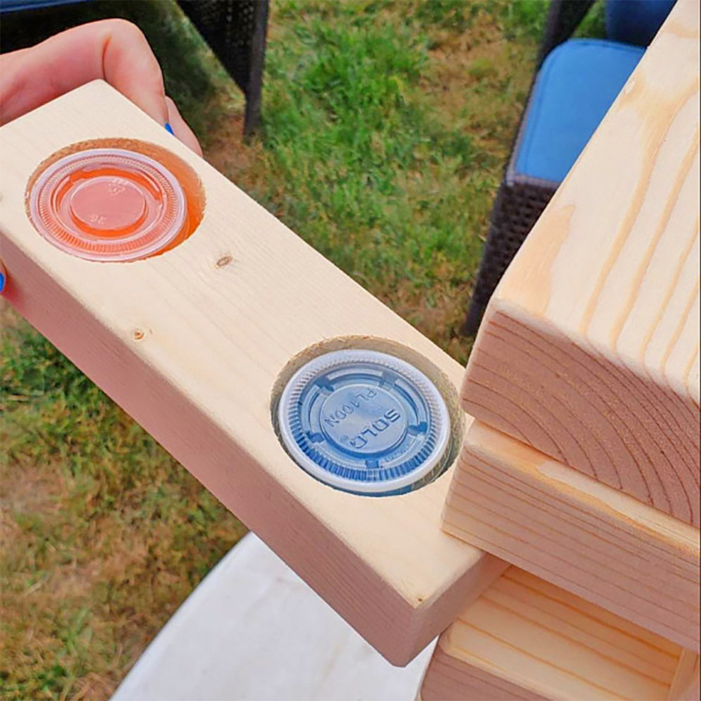 Giant Jenga Jello Shot Game - Tipsy tower with hidden jello shots inside blocks
