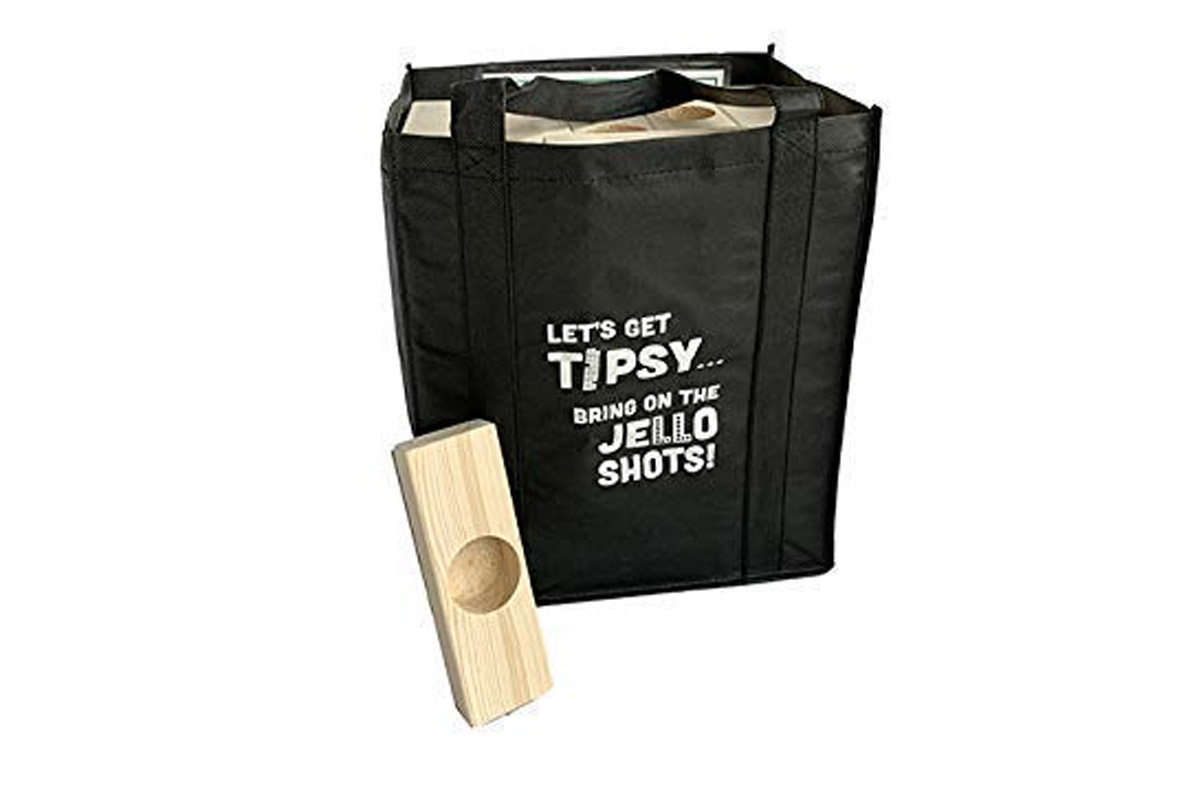 Giant Jenga Jello Shot Game - Tipsy tower with hidden jello shots inside blocks