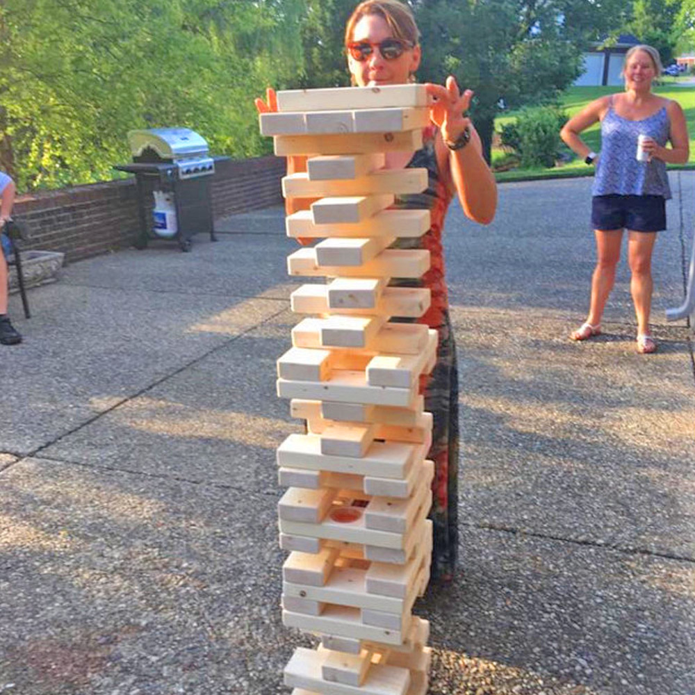 Giant Jenga Jello Shot Game - Tipsy tower with hidden jello shots inside blocks