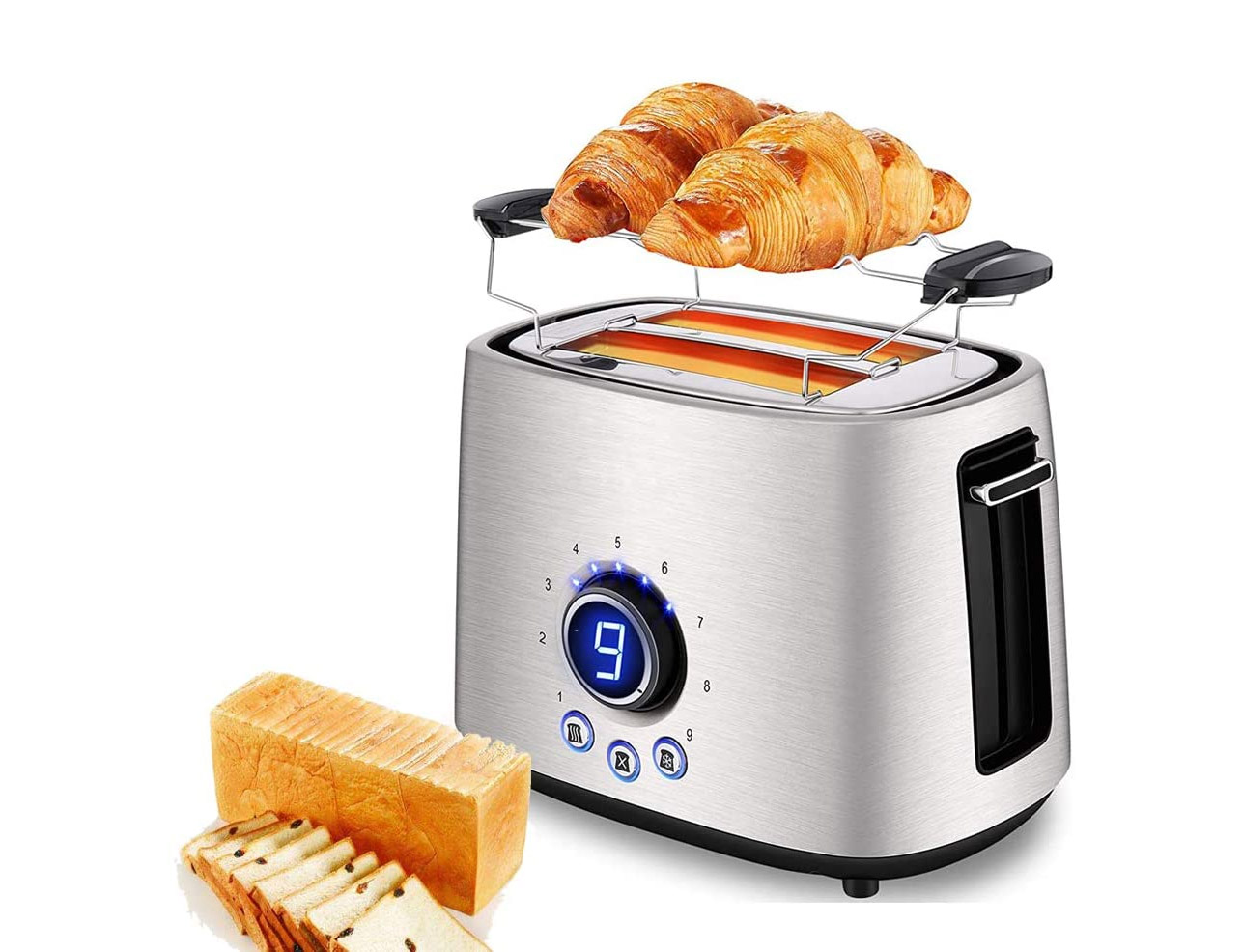 Toaster With Warming Rack - Pastry warming toaster